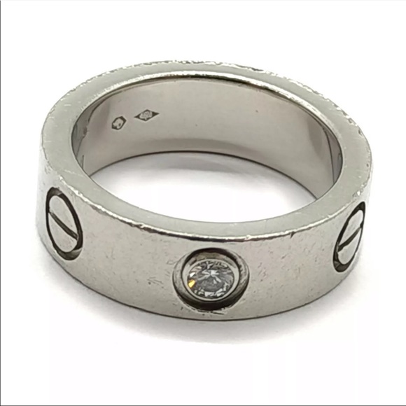 Cartier Jewelry - Cartier love ring platinum 1 diamond